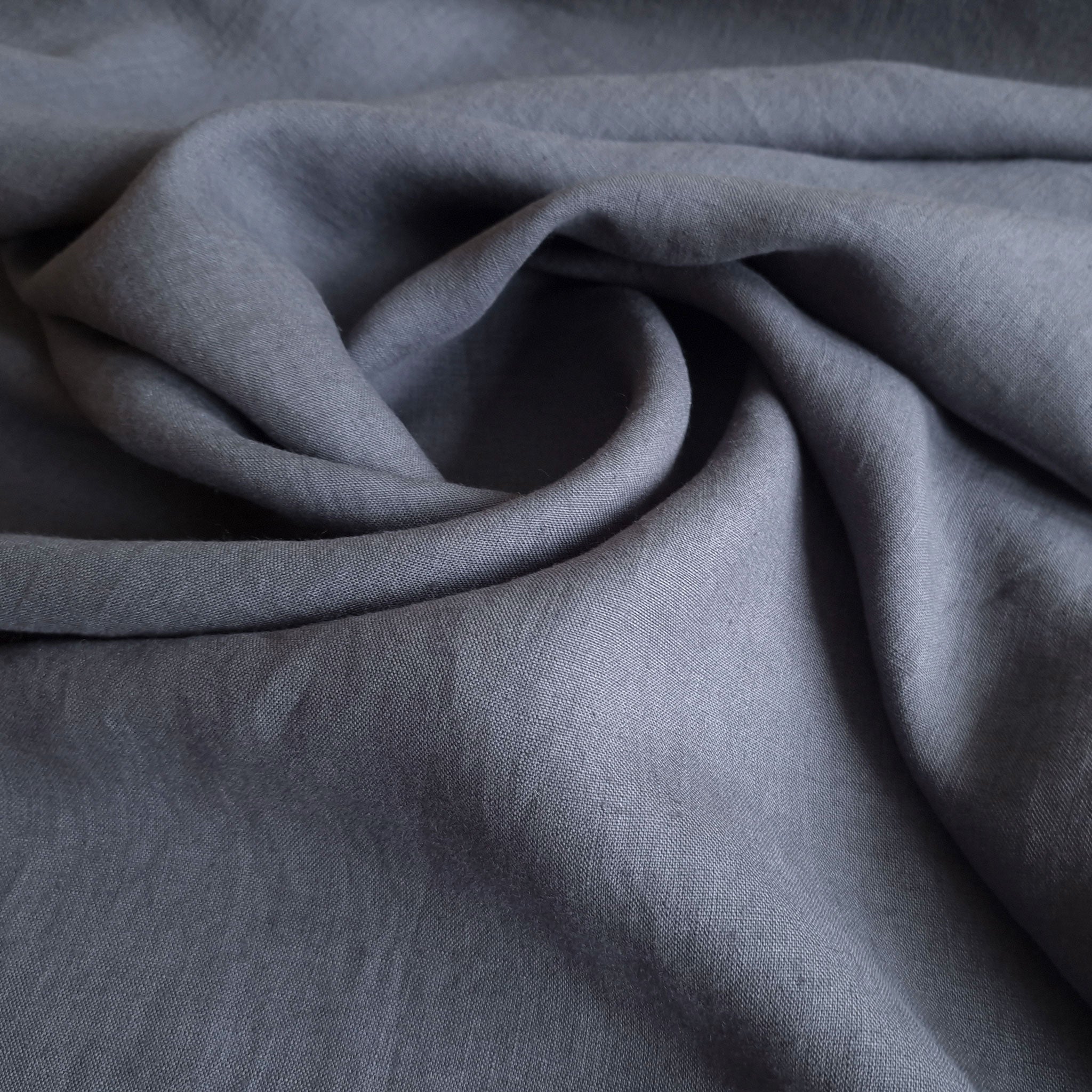 Linen fabric Charcoal
