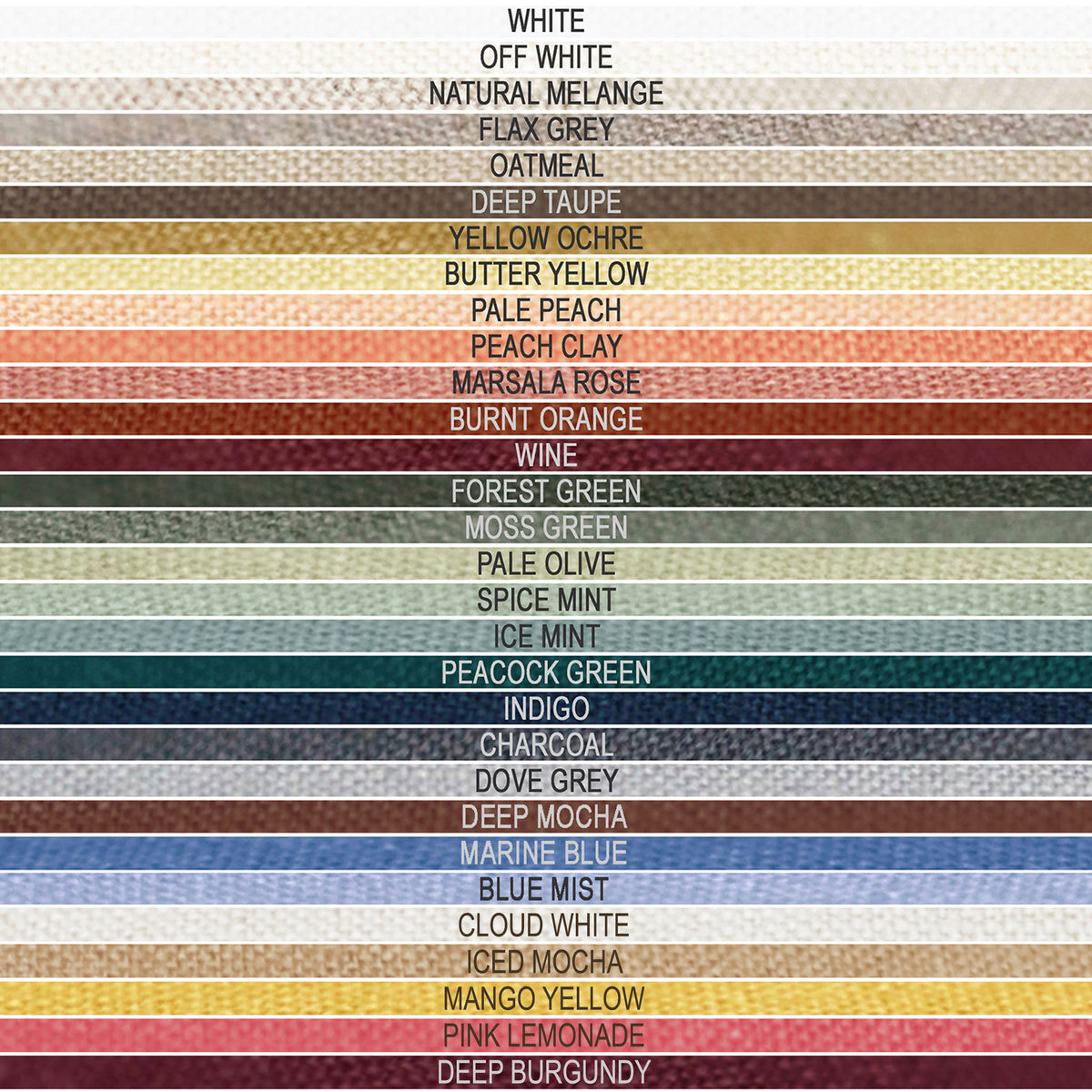 Linen fabric sample set