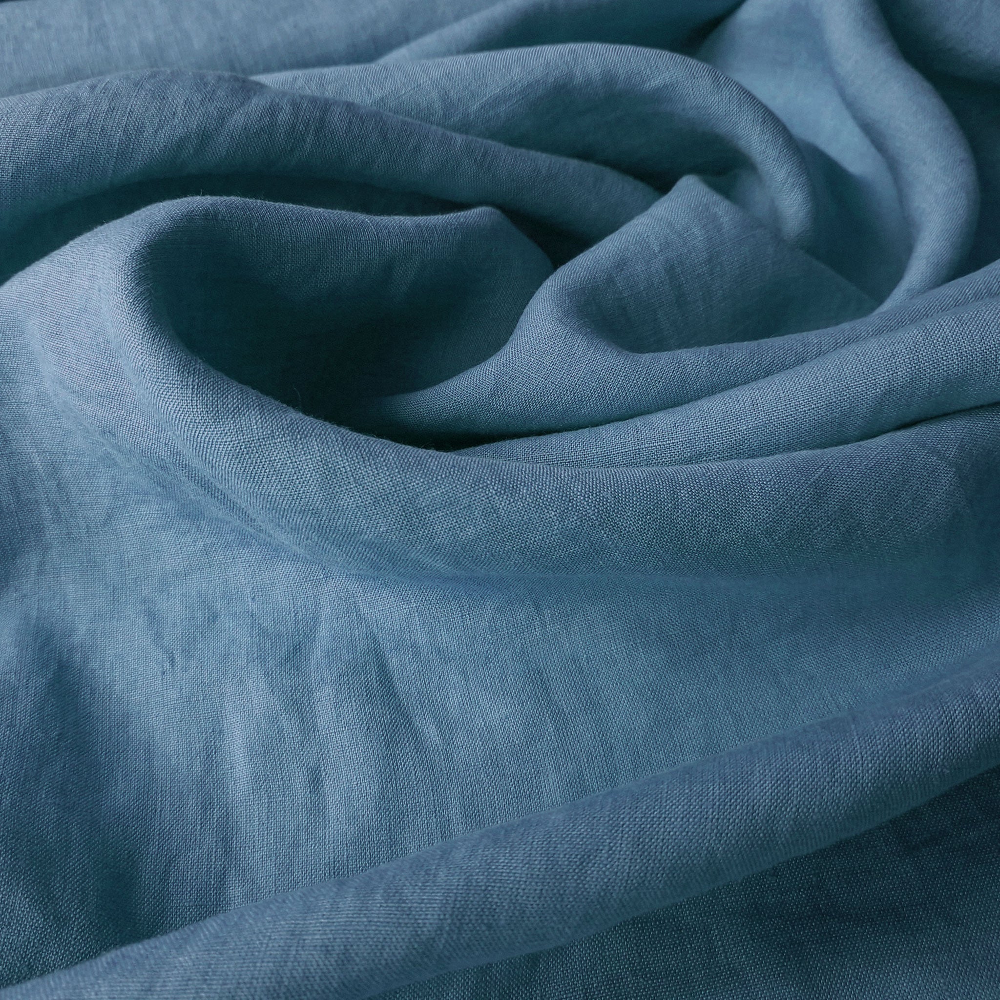 Linen fabric Marine blue