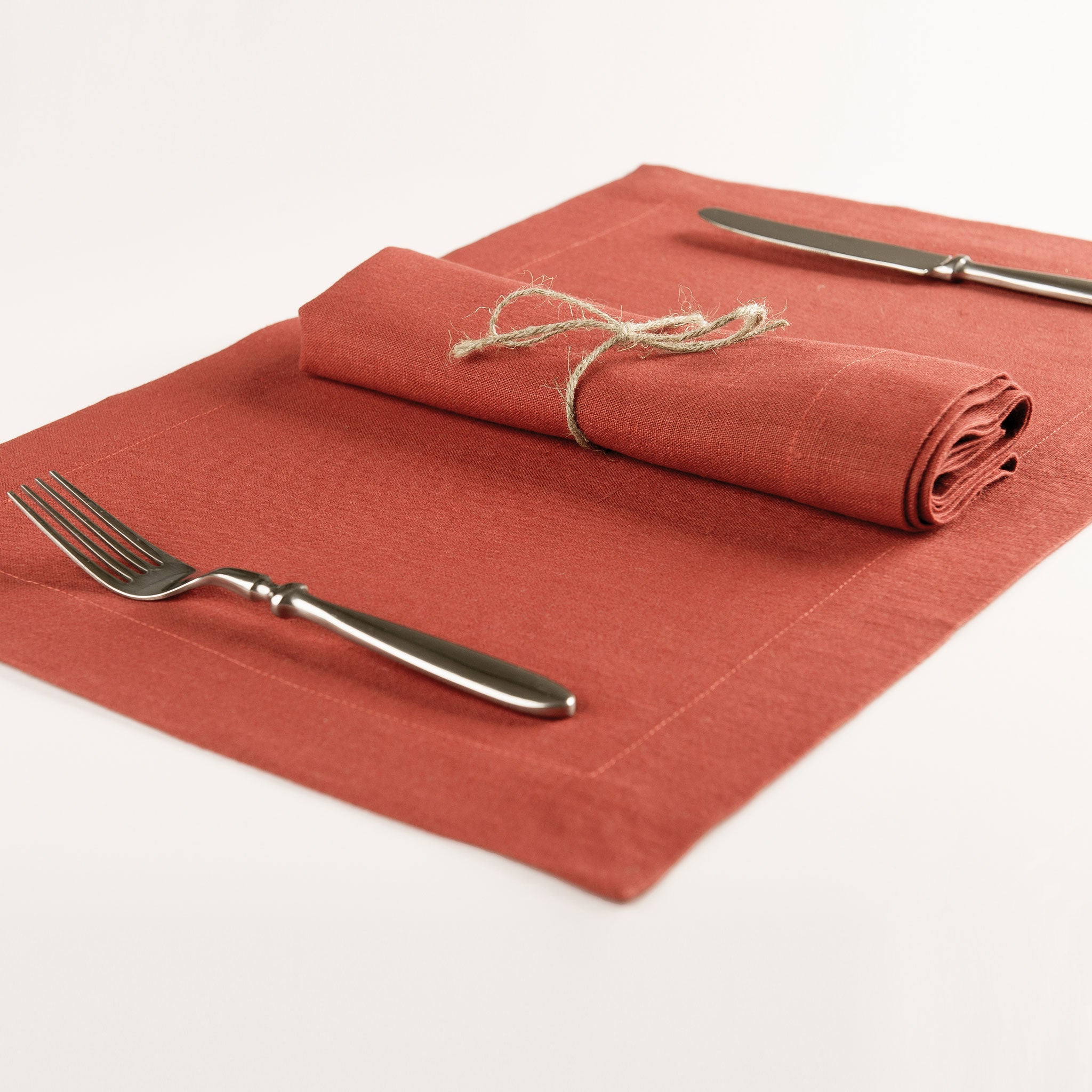 Linen placemat Burnt orange