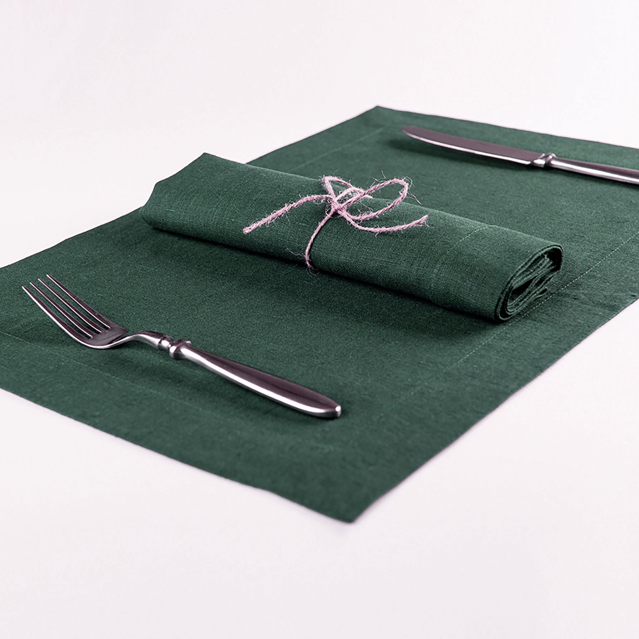 Linen placemat Forest green