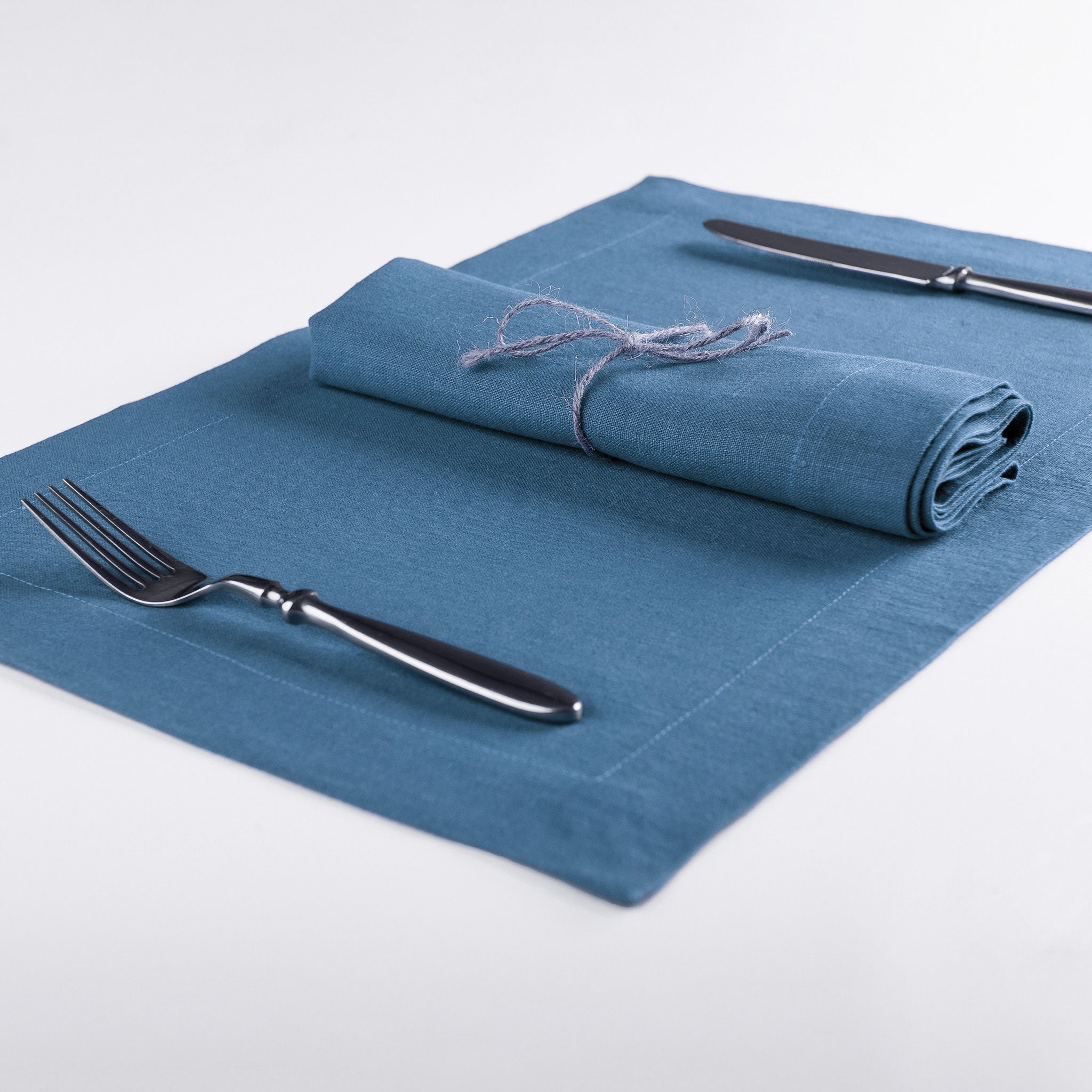 Linen placemat Marine blue