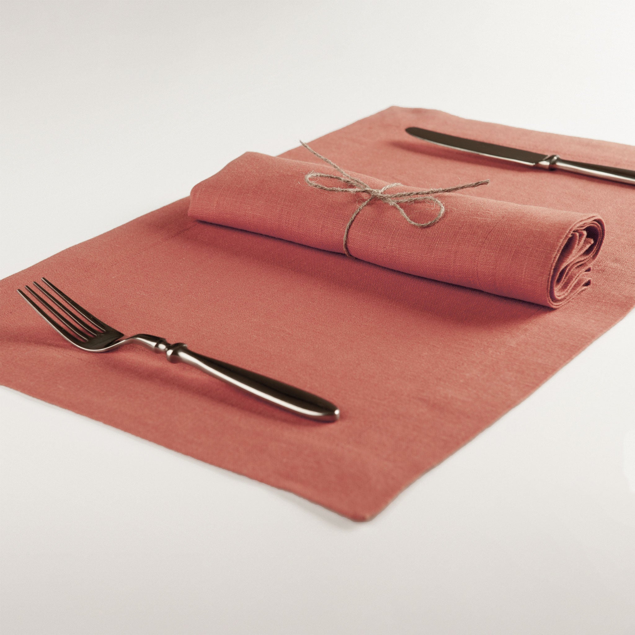 Linen placemat Marsala rose