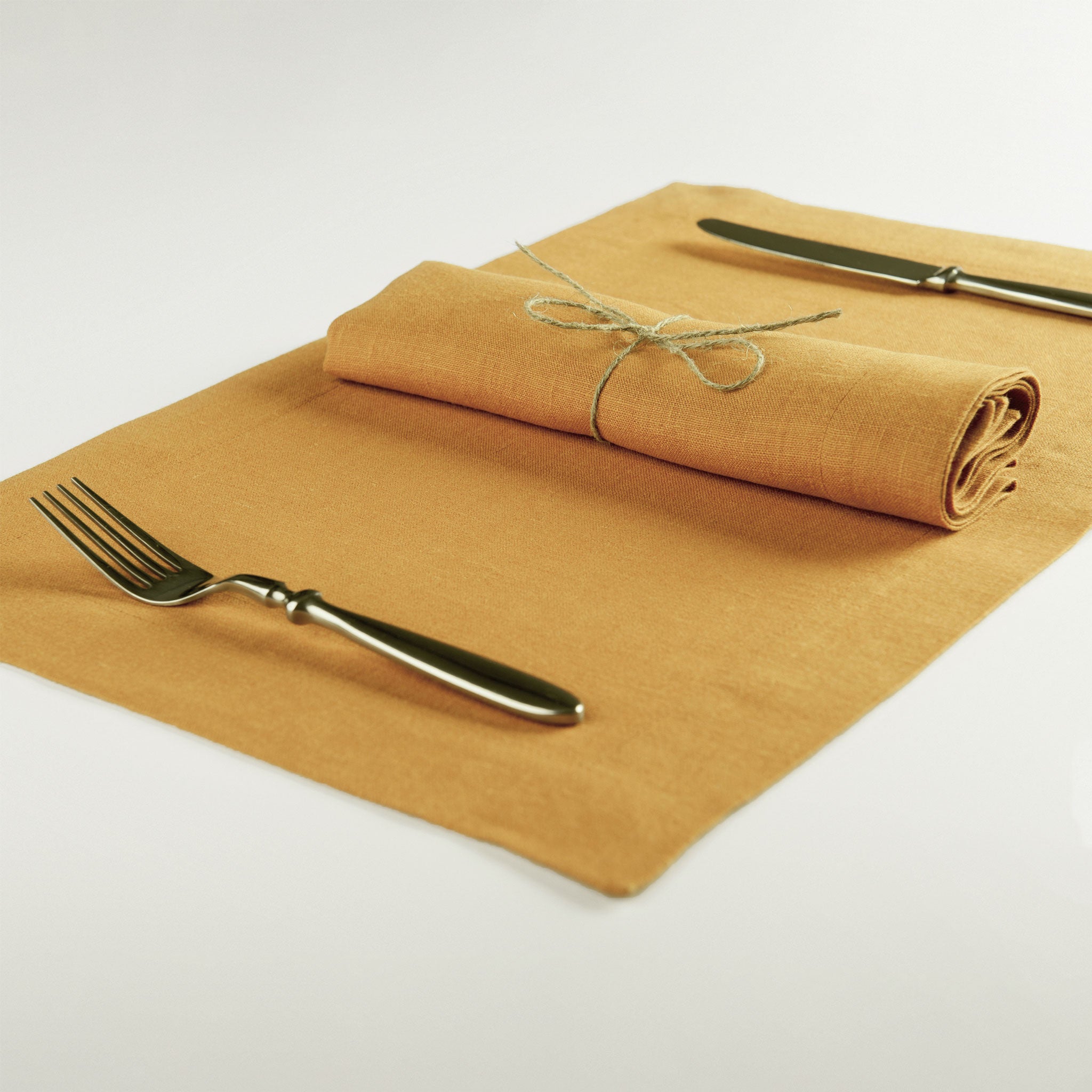 Linen placemat Yellow ochre