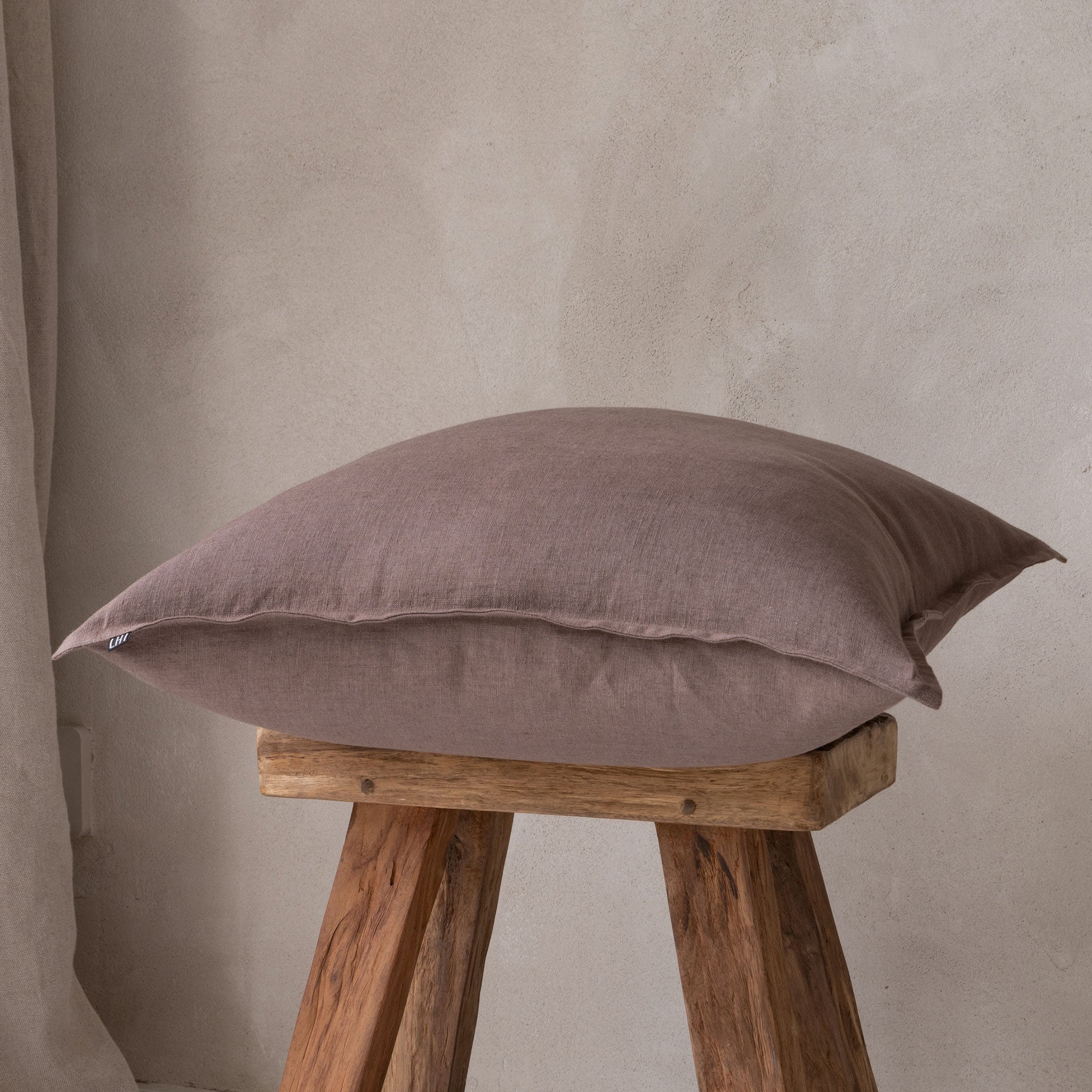 Linen pillow cover Deep taupe