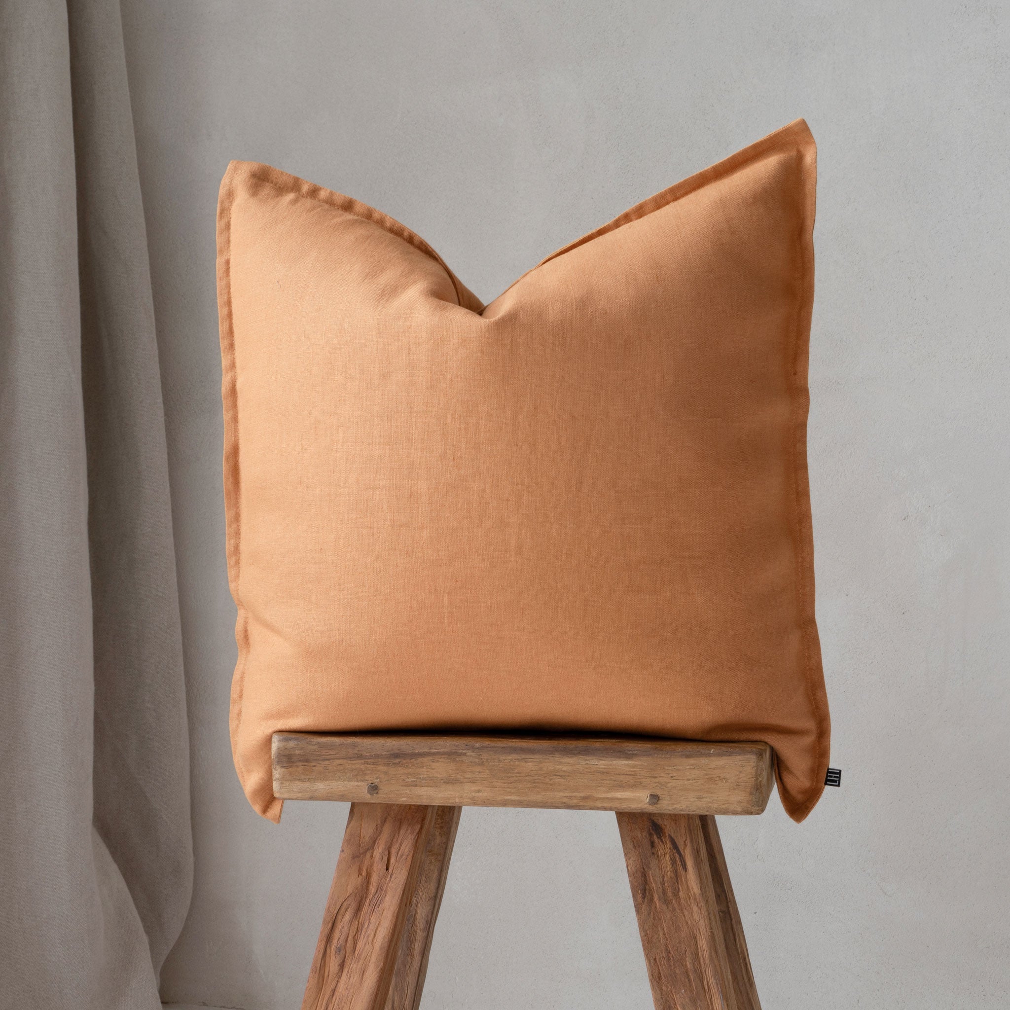 Linen pillow cover Peach clay