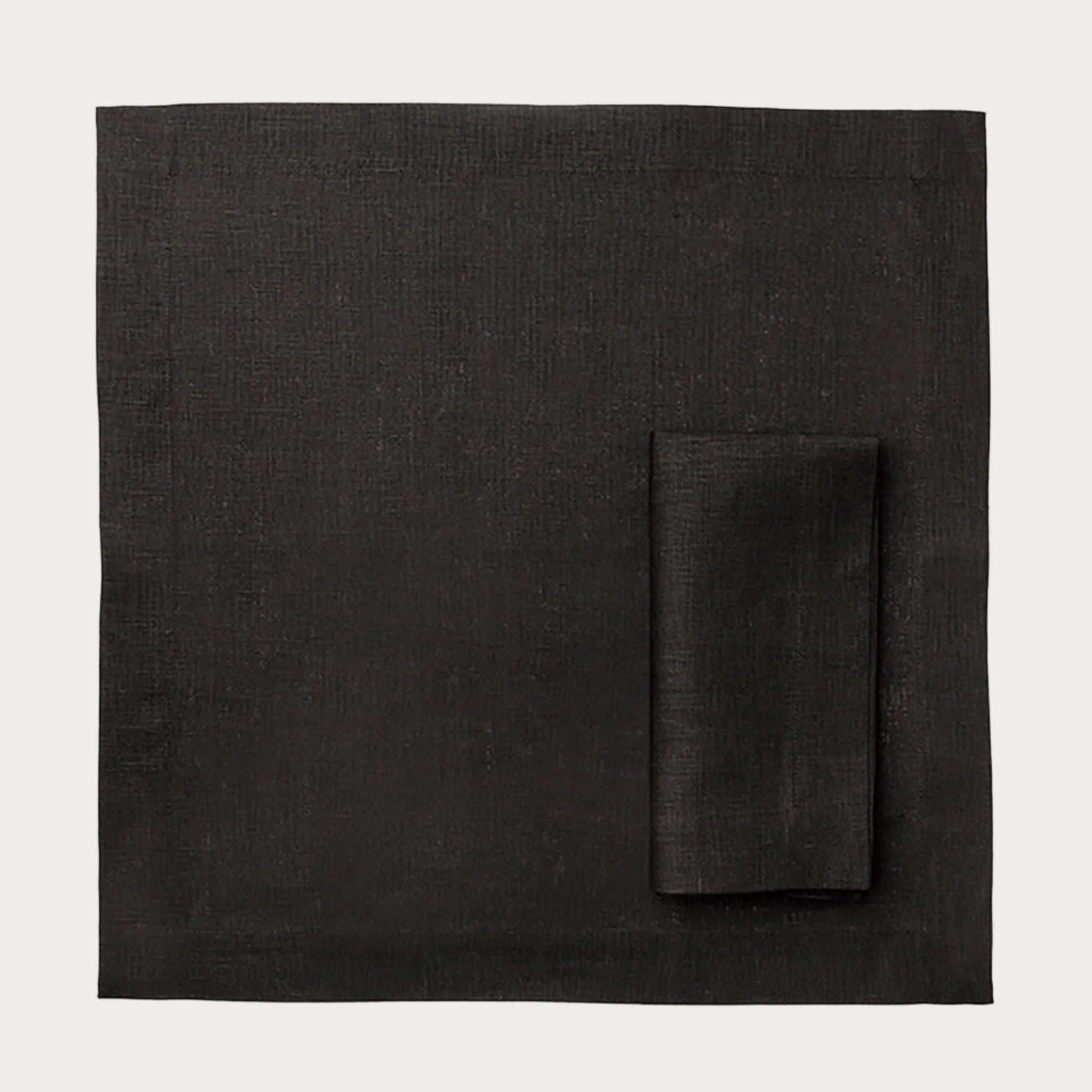 Linen table napkin Black