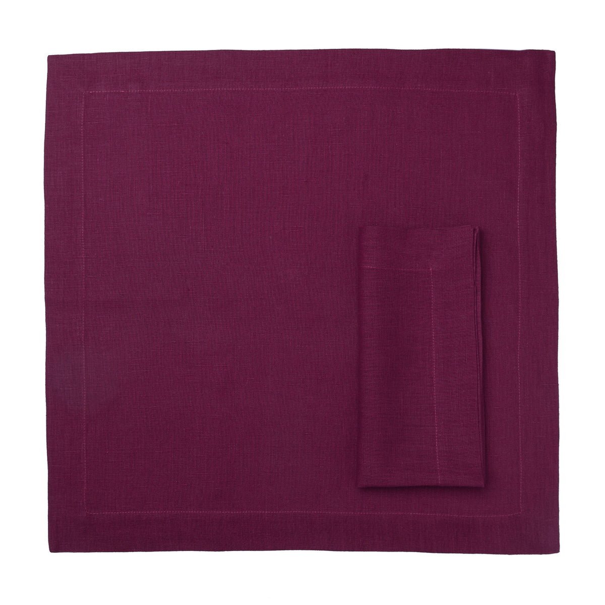 Linen table napkin Deep burgundy
