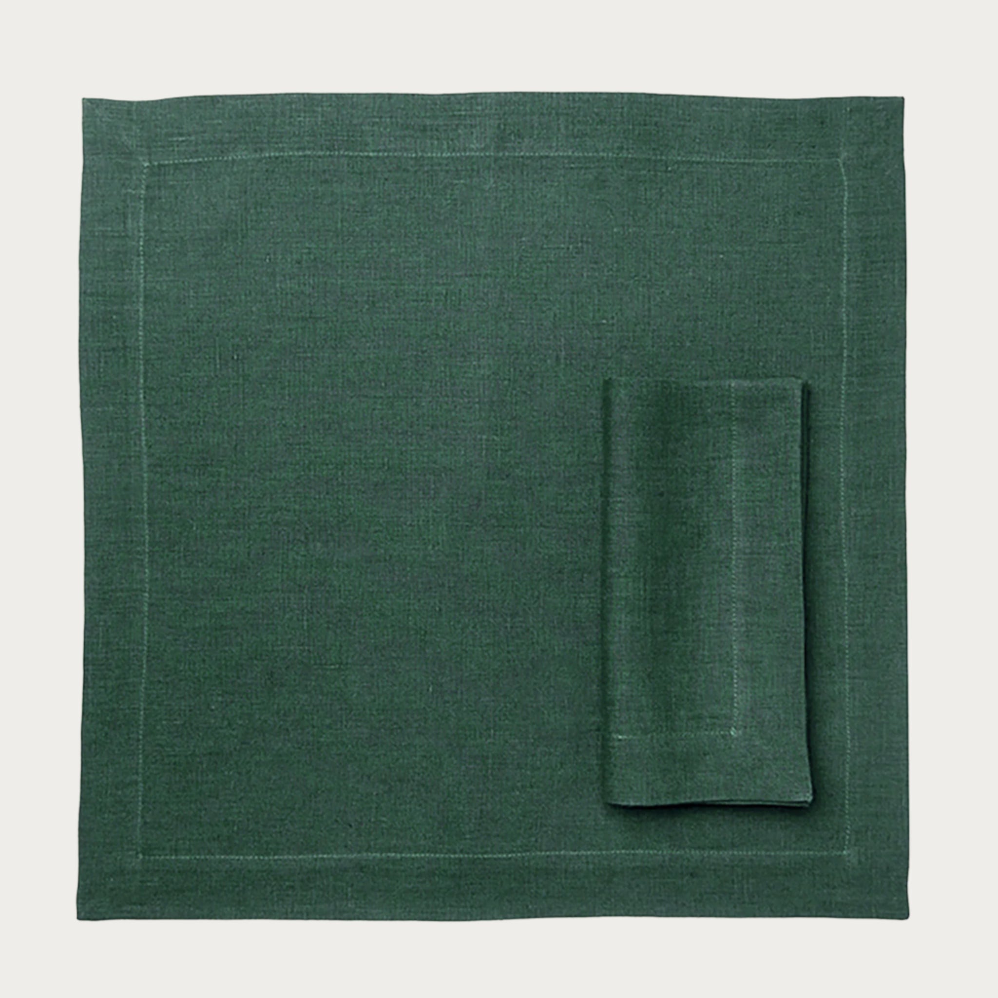 Linen table napkin Forest green