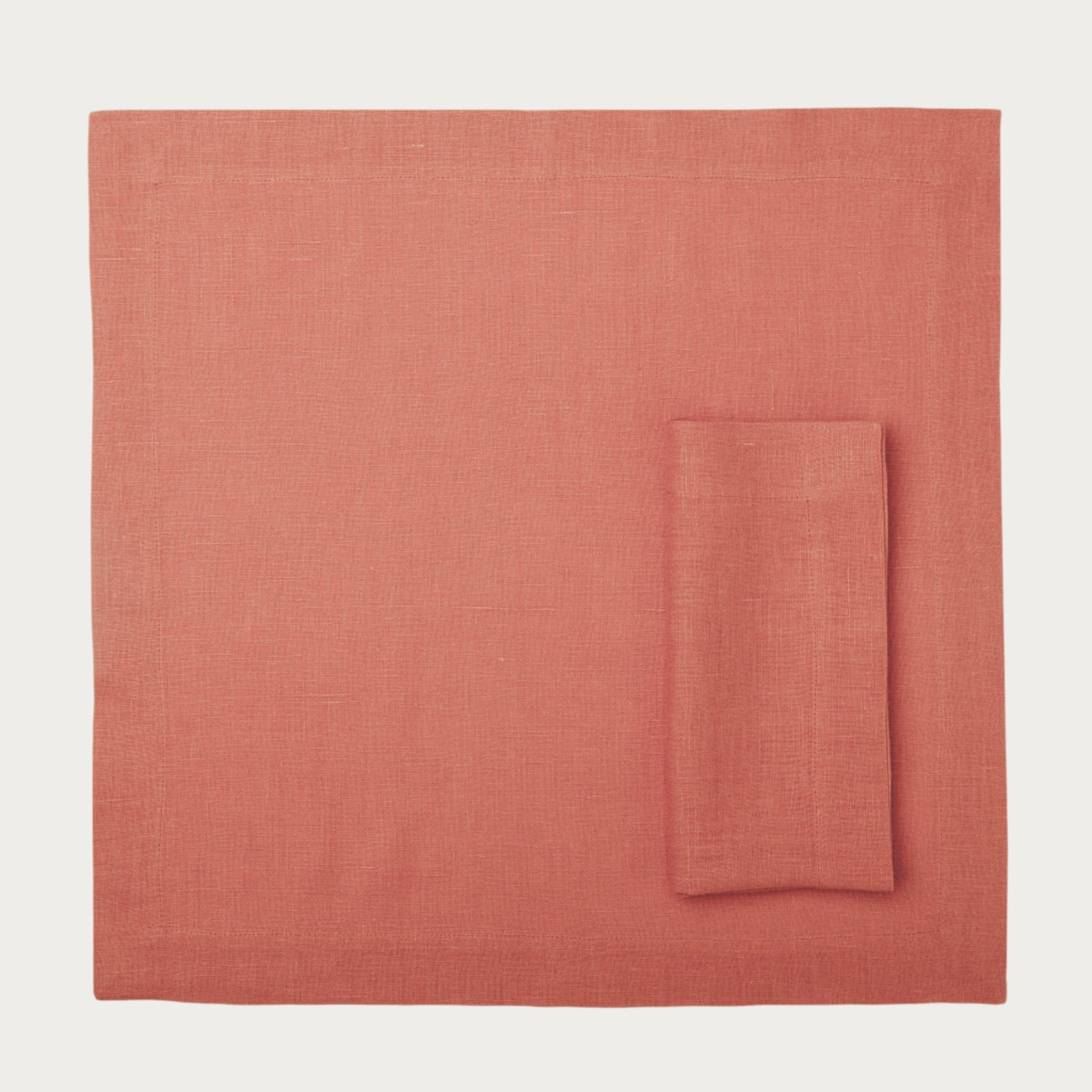 Linen table napkin Marsala rose
