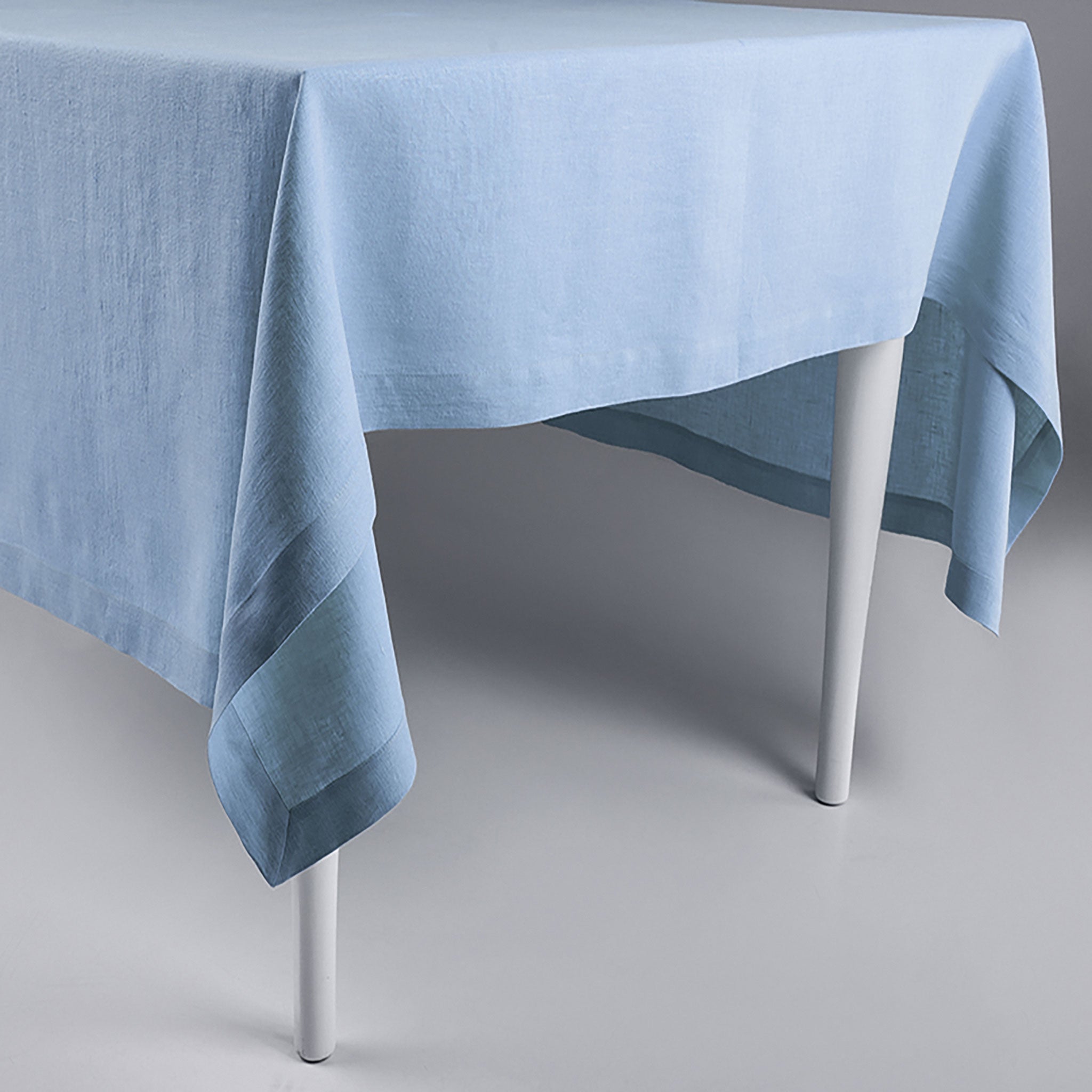 Linen tablecloth Blue mist