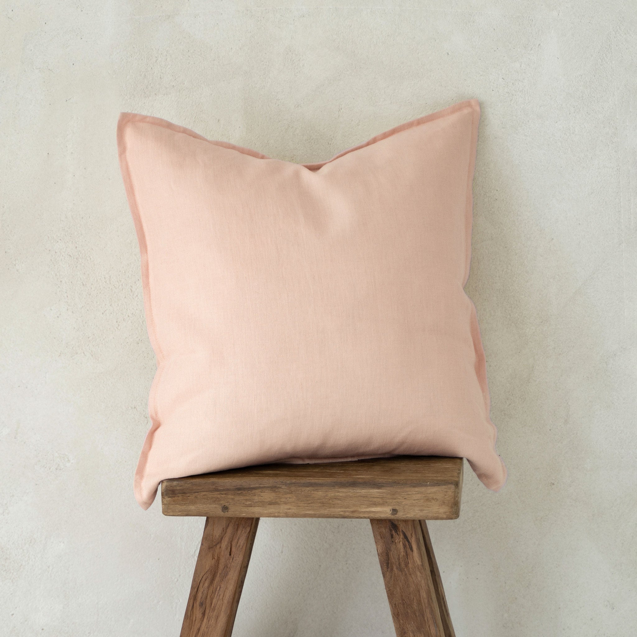 Linen pillow cover Pale peach