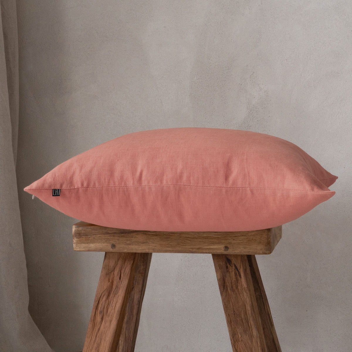 Marsala rose linen pillow cover