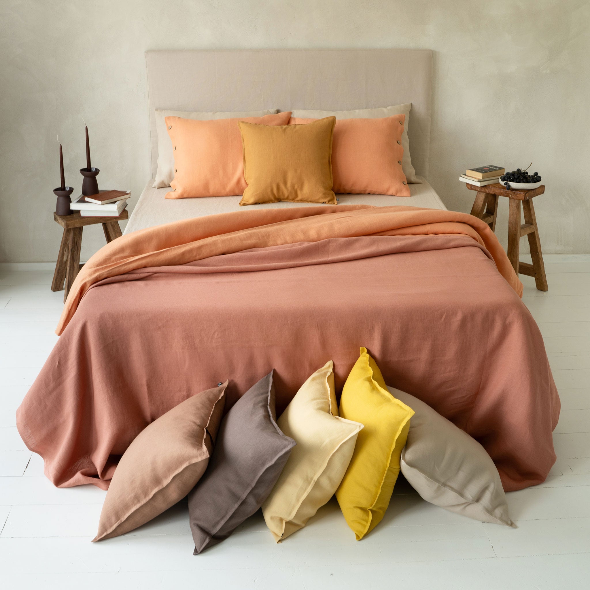 Linen pillow cover Deep taupe