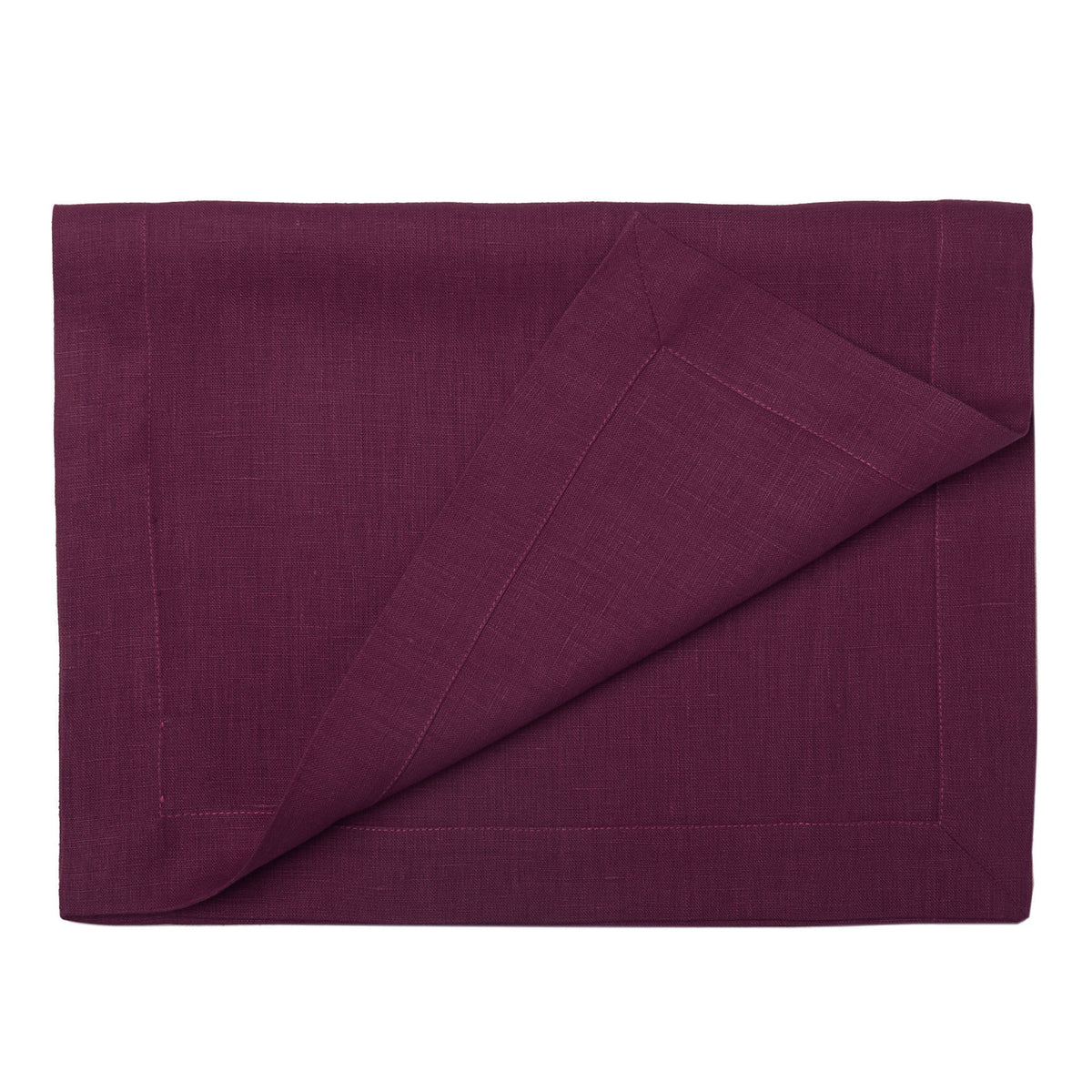 Linen table runner Deep burgundy