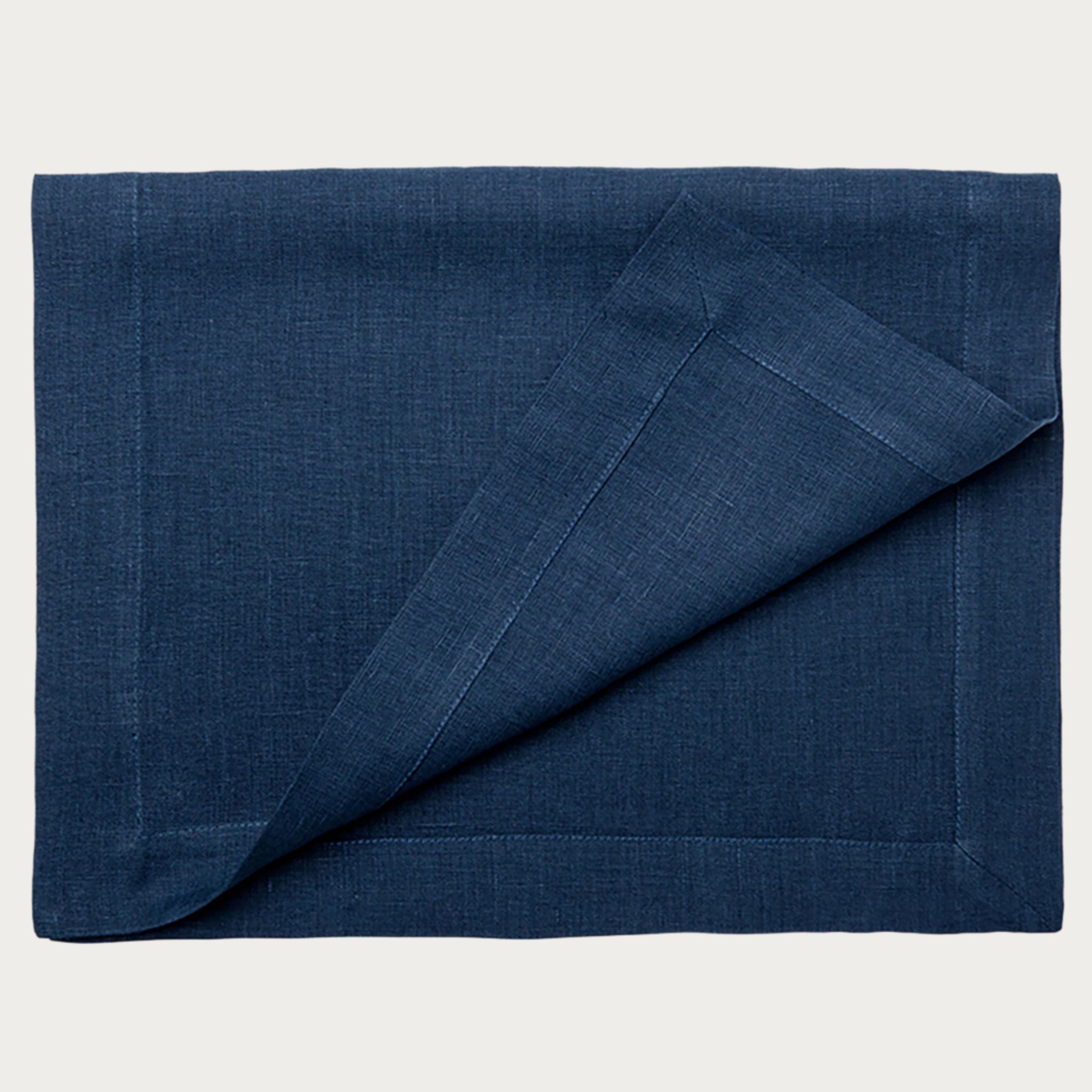 Linen table runner Indigo