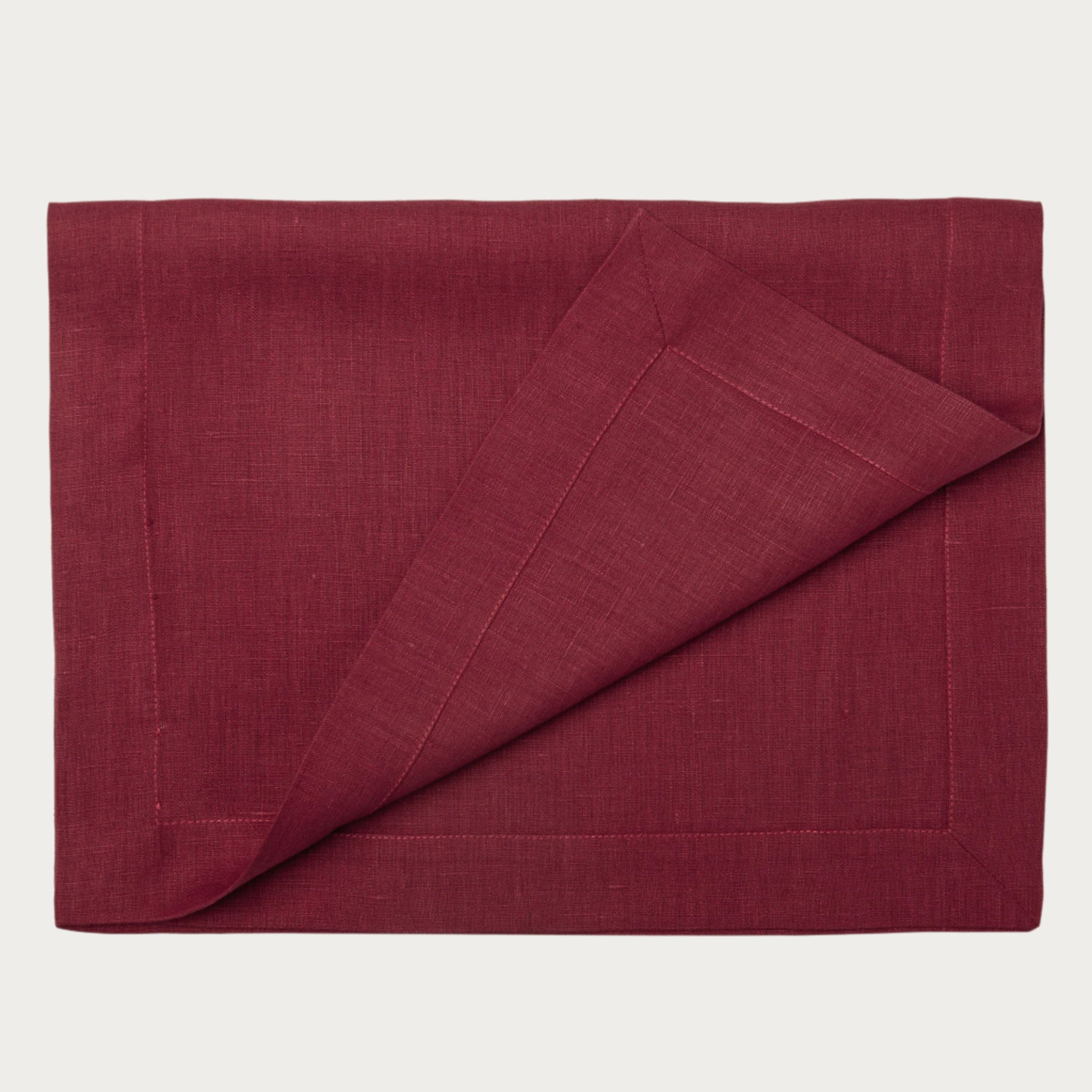 Linen table runner Wine