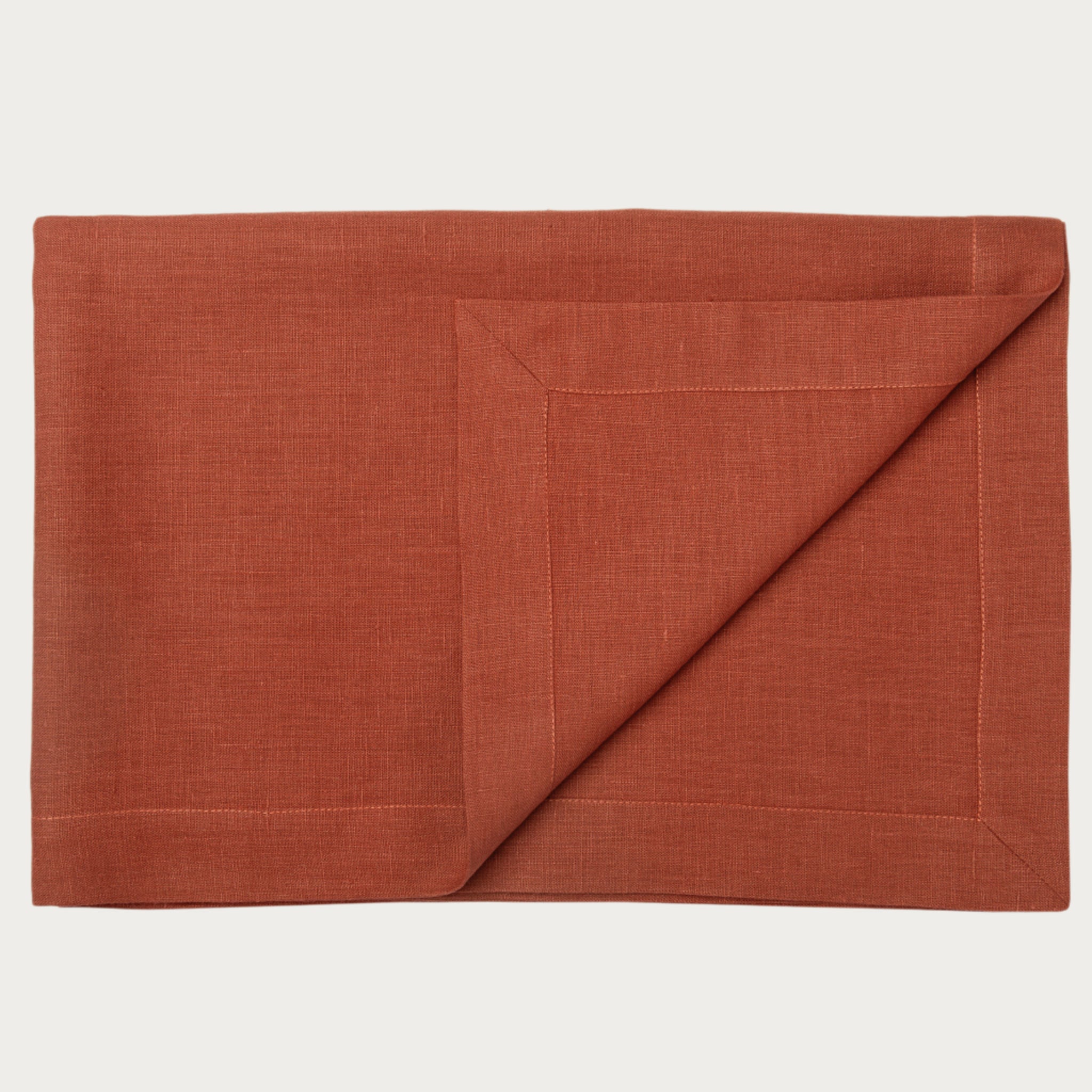 Linen tablecloth Burnt orange