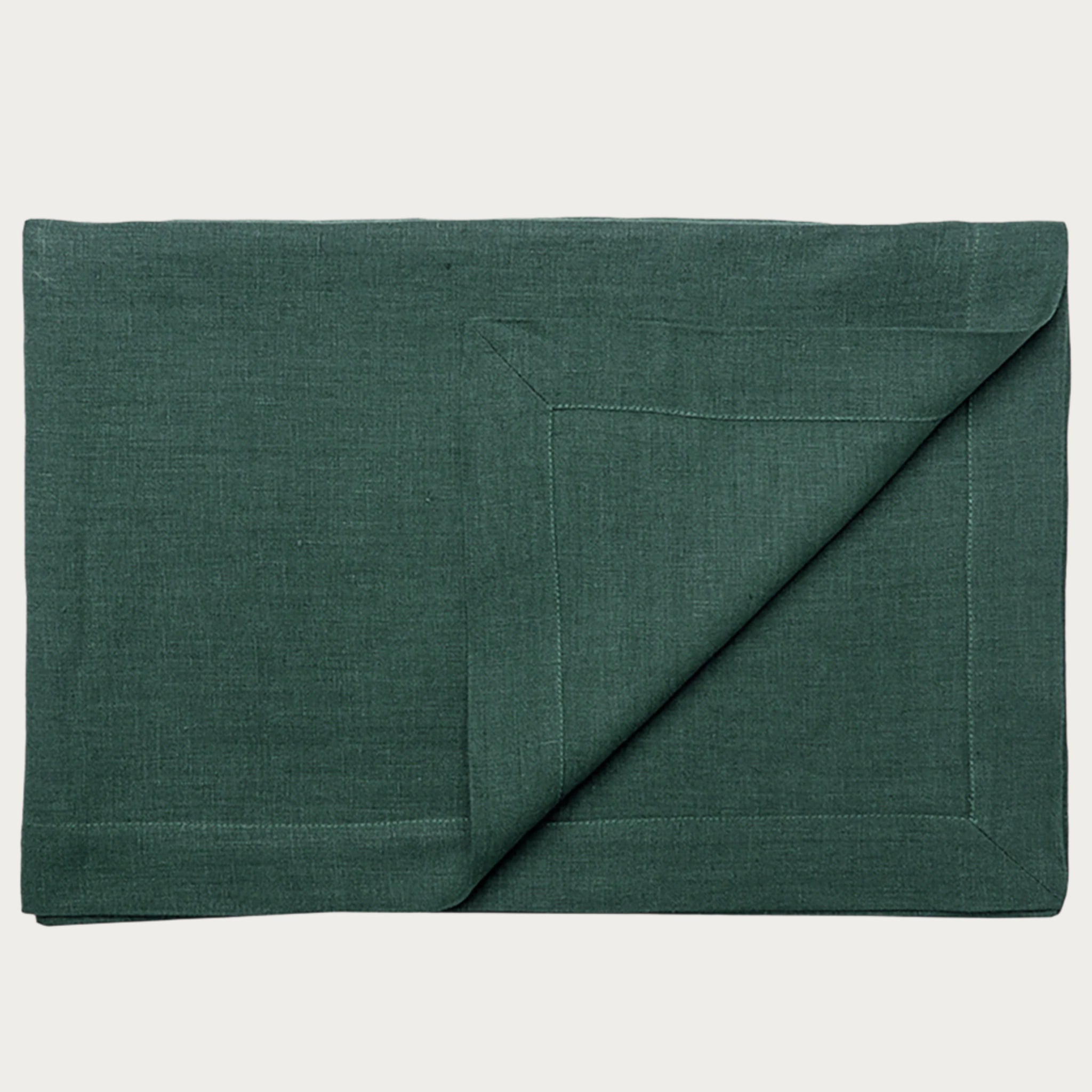 Linen tablecloth Forest green