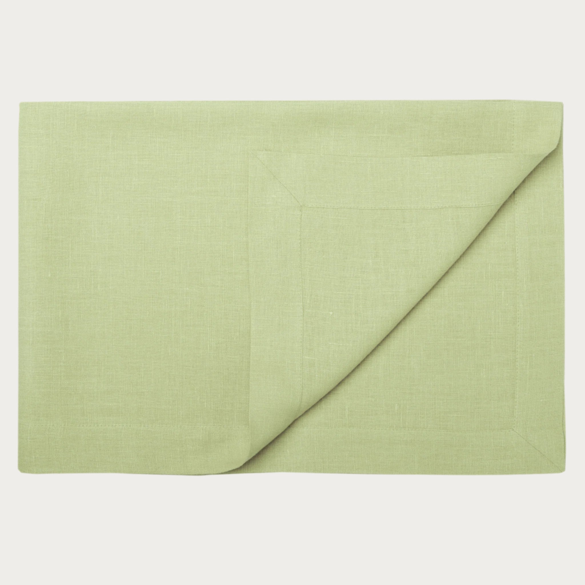 Linen tablecloth Pale olive