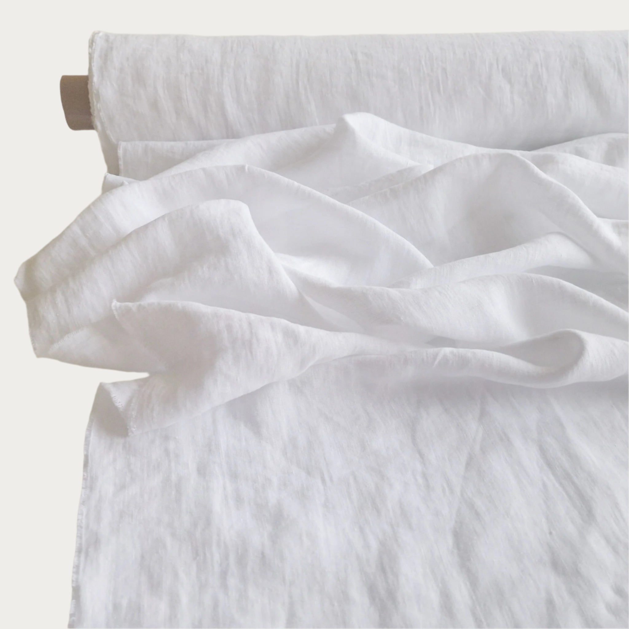 Linen fabric White